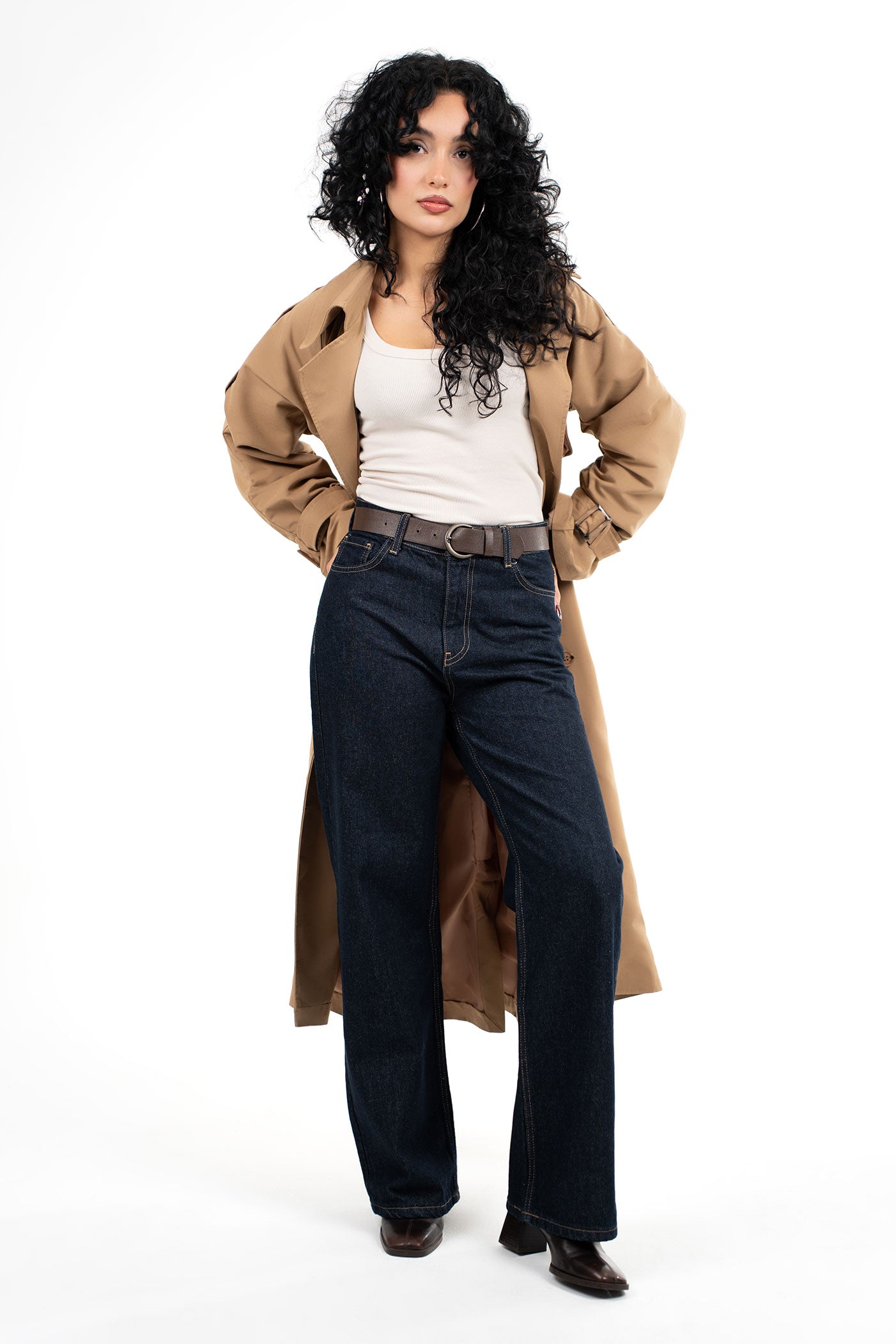 Oversize Camel Trençkot