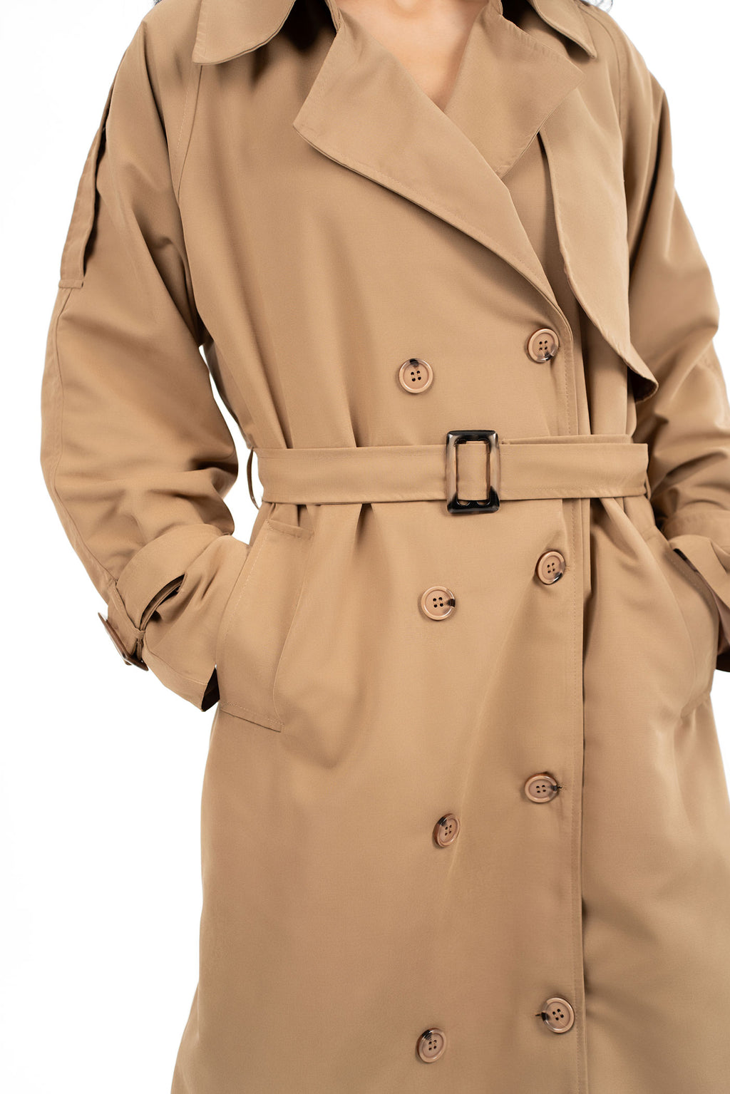 Oversize Camel Trençkot