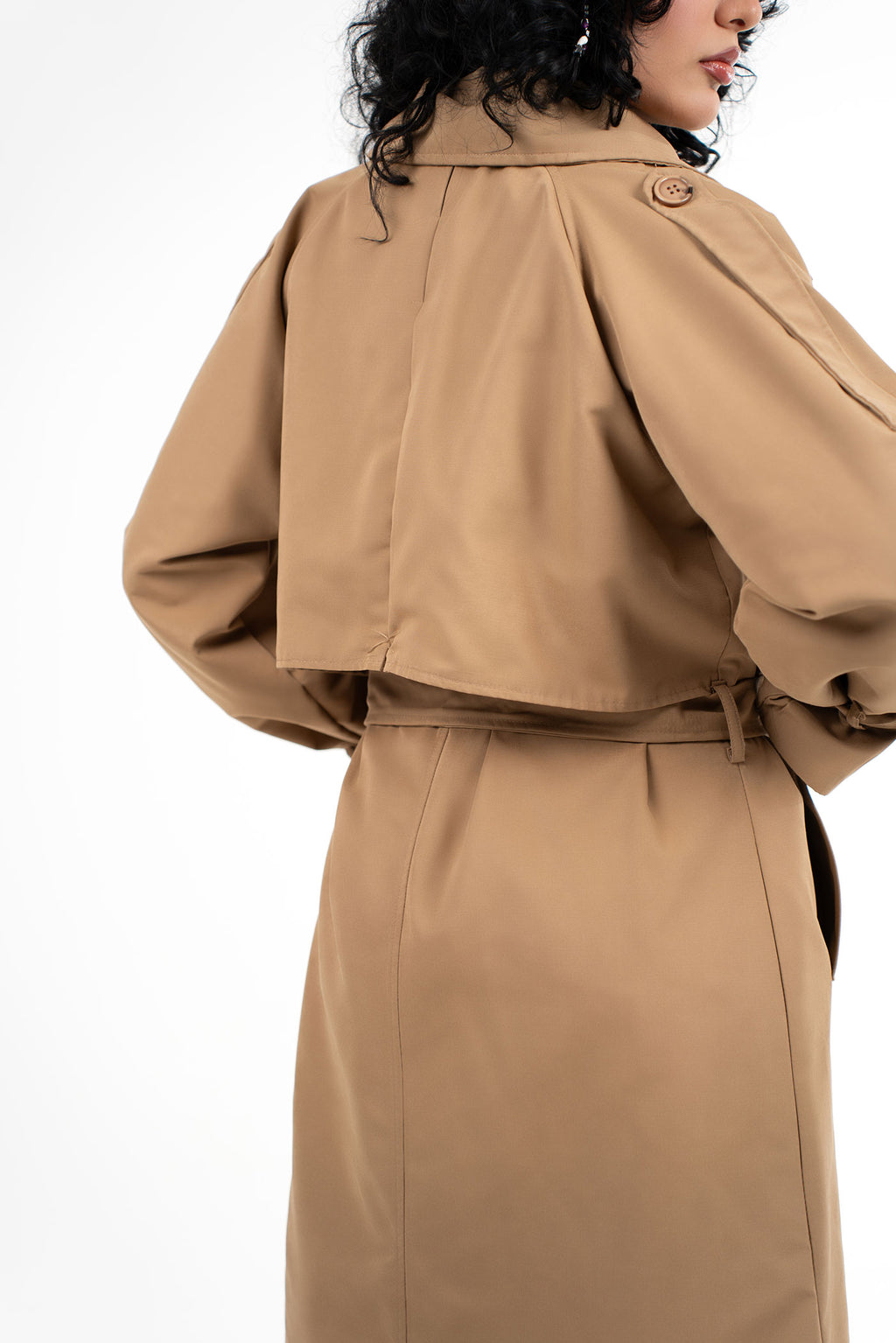 Oversize Camel Trençkot