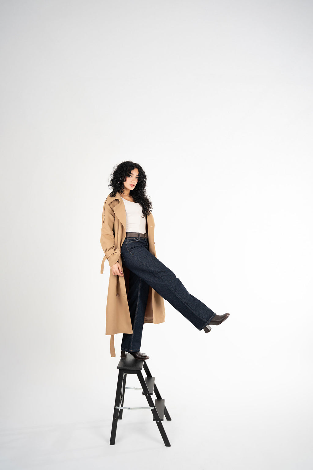 Oversize Camel Trençkot