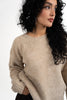 Bisiklet Yaka Yumuşak Dokulu Bej Kazak