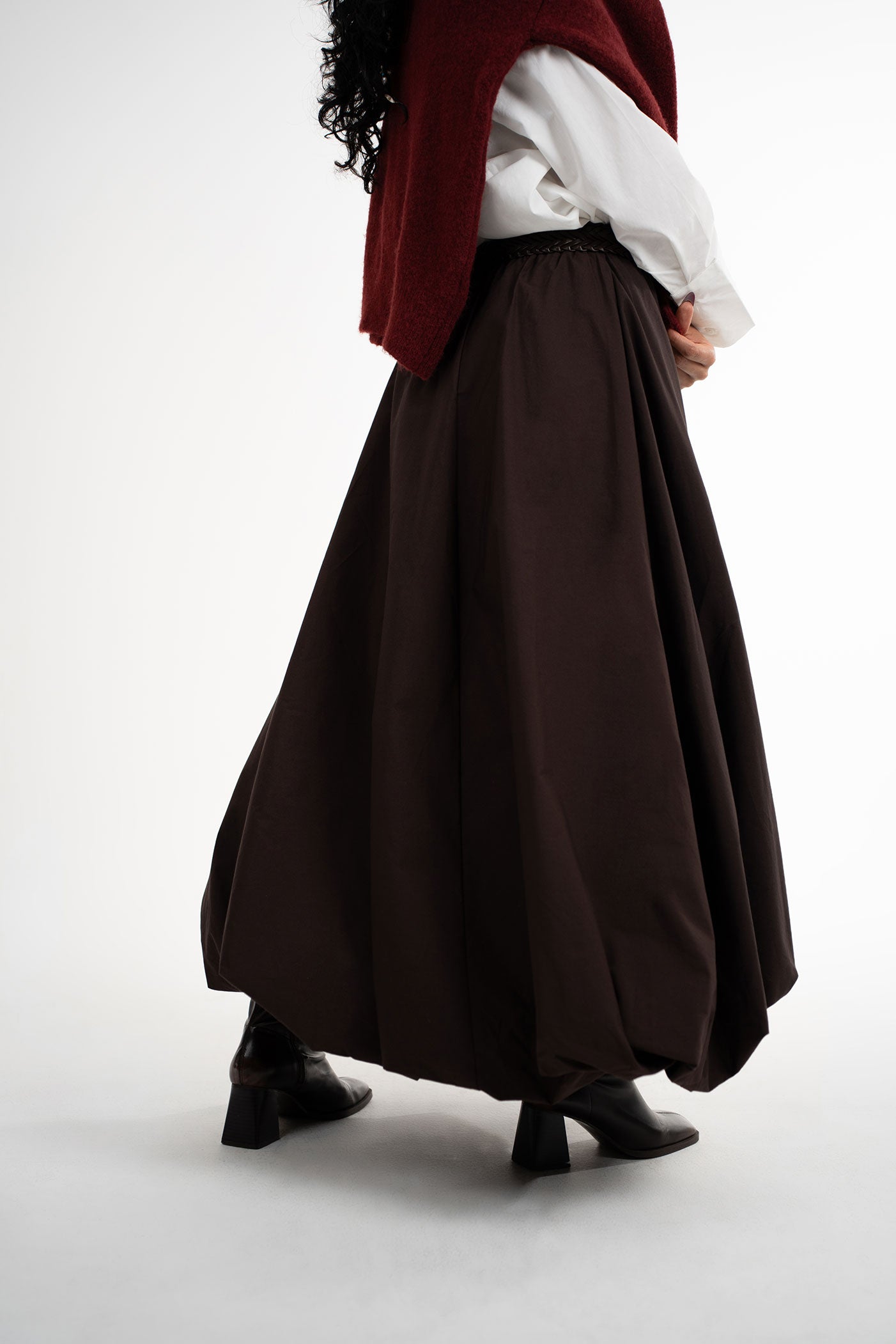 Bilek Boy Kahverengi Balon Etek