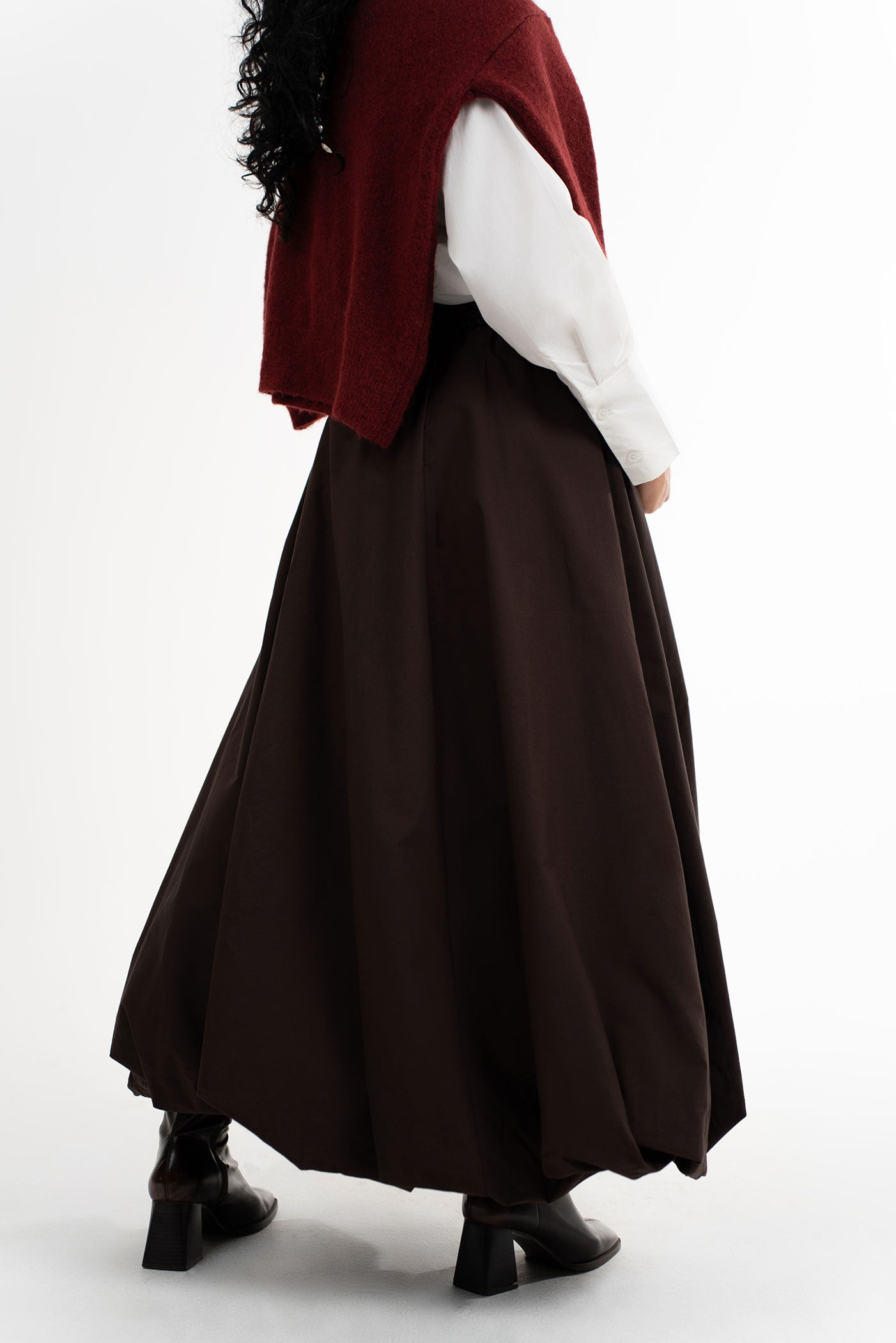 Bilek Boy Kahverengi Balon Etek