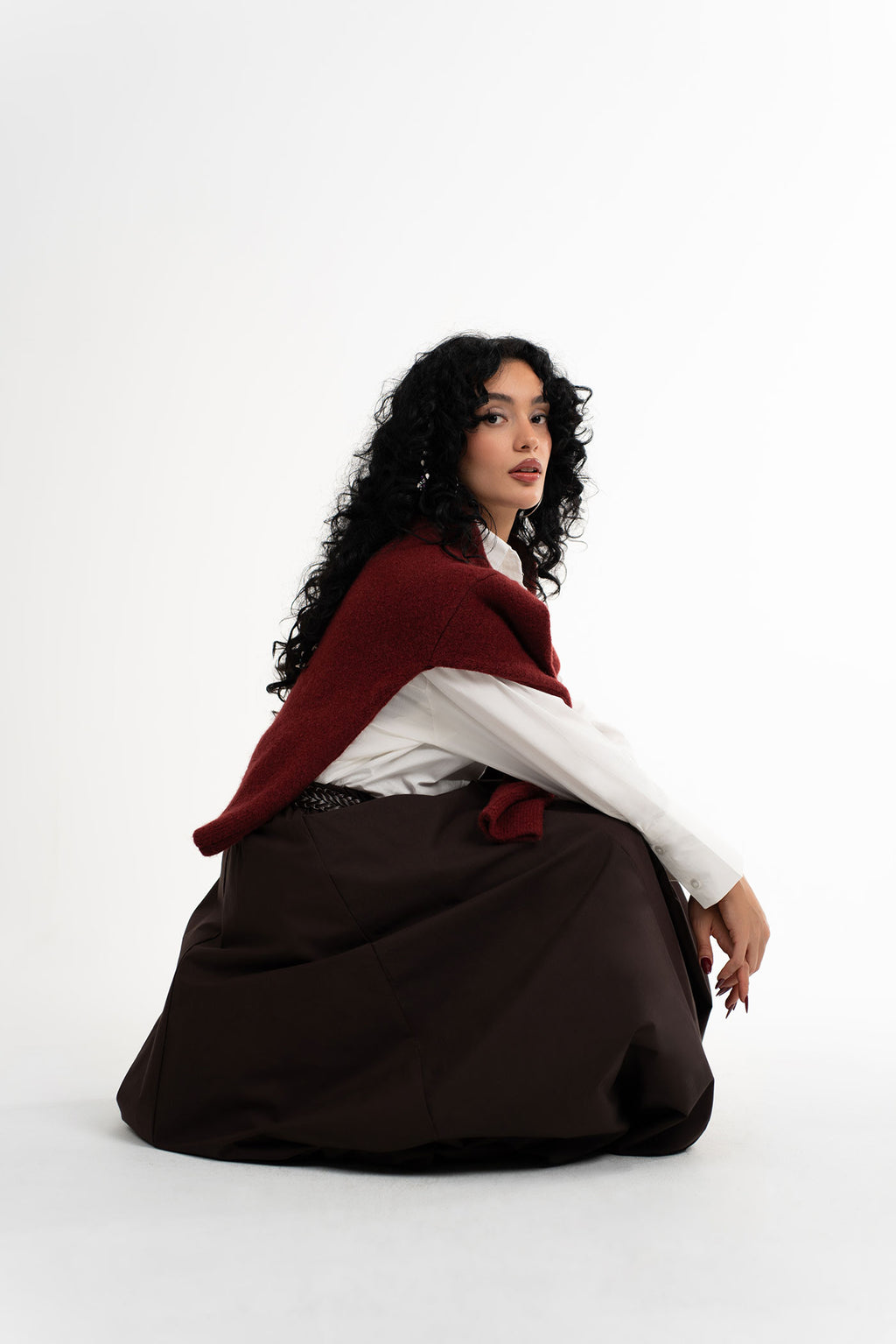 Bilek Boy Kahverengi Balon Etek